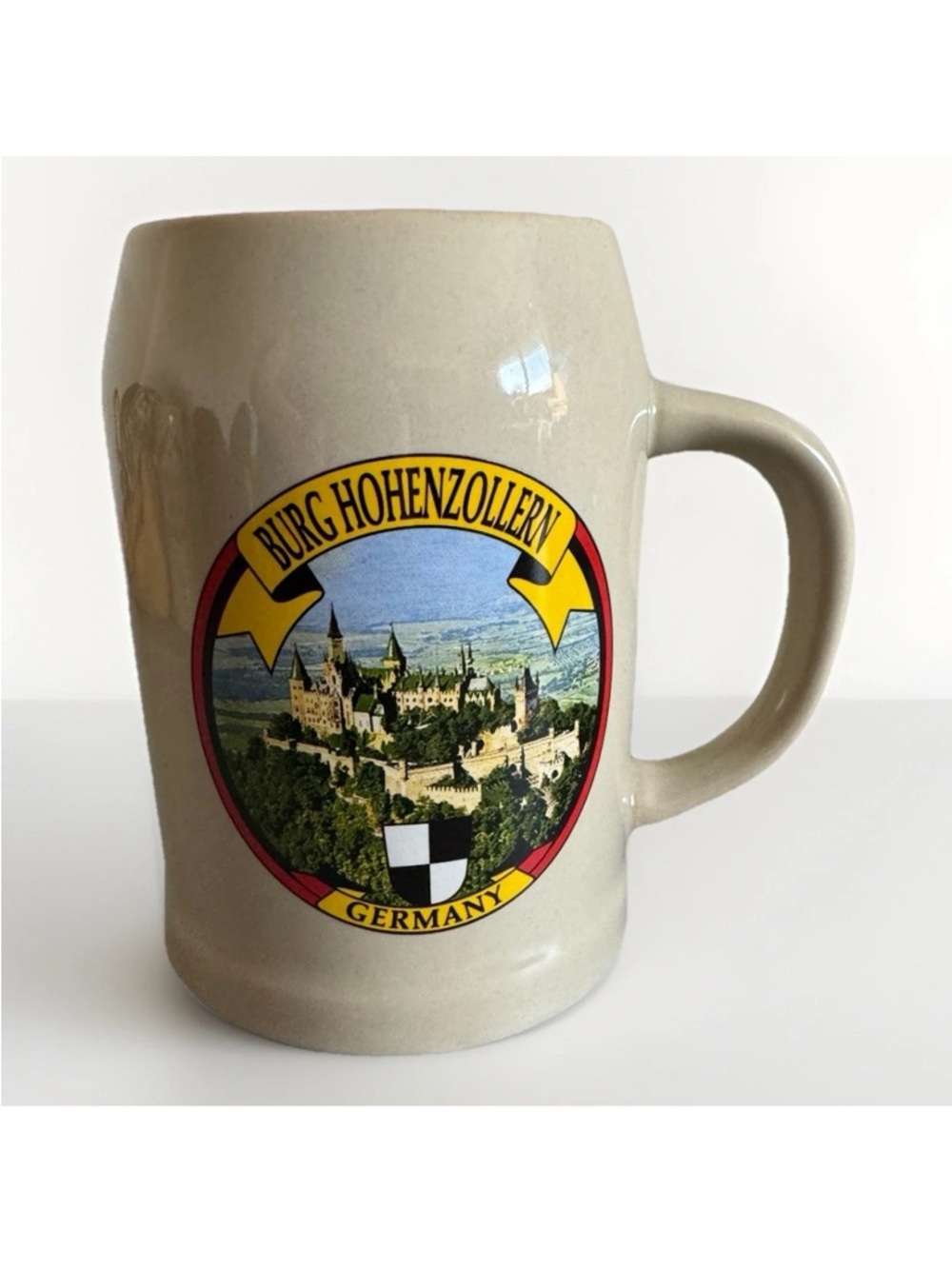 NWT Burg Hohenzollern Germany Beer‎ Mug 0.5L Stoneware Ceramic Castle Souvenir